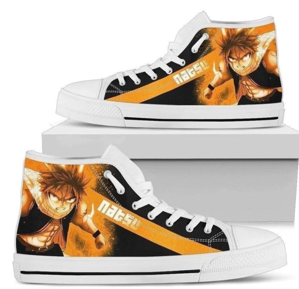 Natsu Fairy Tail Anime High Top Shoes Custom Nh10