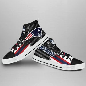 New England Patriots High Top Shoes Custom American Flag Sneakers