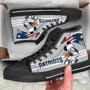 New England Patriots High Top Shoes Custom PT19