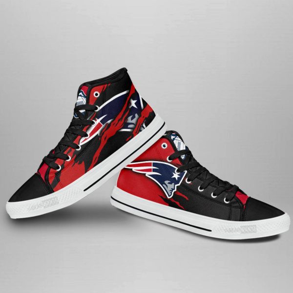 New England Patriots Shoes Custom High Top Sneakers For Fans