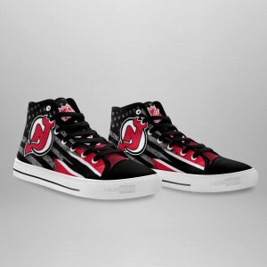 New Jersey Devils High Top Shoes Custom American Flag Sneakers