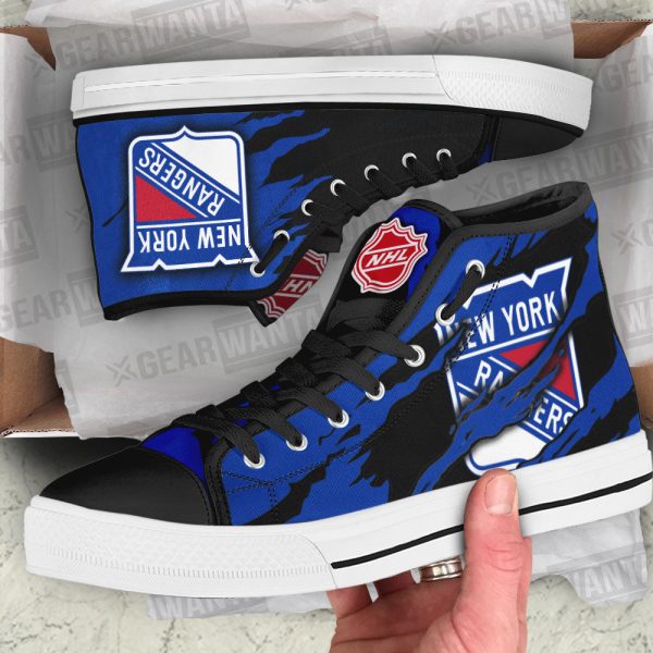 New York Rangers Shoes Custom High Top Sneakers For Fans