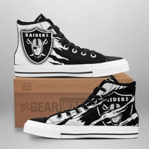 Oakland Raiders Shoes Custom High Top Sneakers For Fans