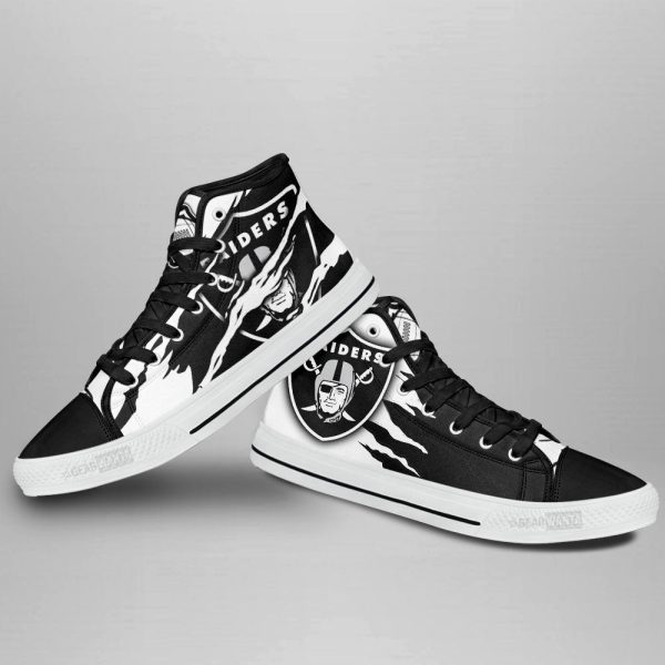 Oakland Raiders Shoes Custom High Top Sneakers For Fans