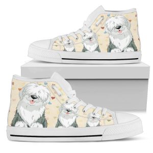 Old English Sheepdog Shoes High Top For Women