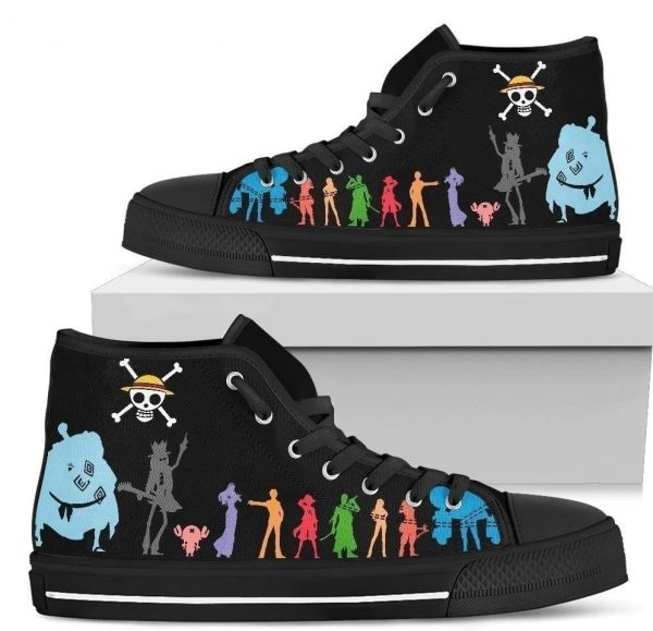 One Piece Crew High Top Shoes Sneakers Anime Custom Nh09