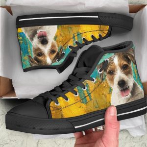 Parson Russell Dog Sneakers Colorful High Top Shoes