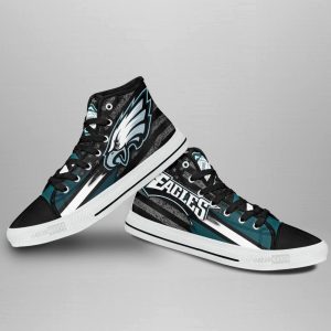 Philadelphia Eagles High Top Shoes Custom American Flag Sneakers