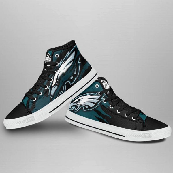 Philadelphia Eagles Shoes Custom High Top Sneakers For Fans