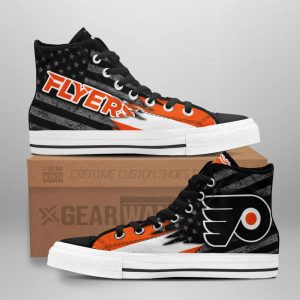 Philadelphia Flyers High Top Shoes Custom American Flag Sneakers