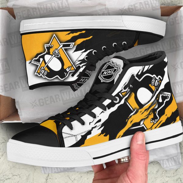 Pittsburgh Penguins Shoes Custom High Top Sneakers For Fans