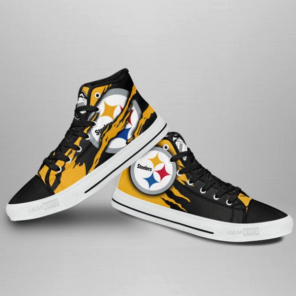 Pittsburgh Steelers Shoes Custom High Top Sneakers For Fans