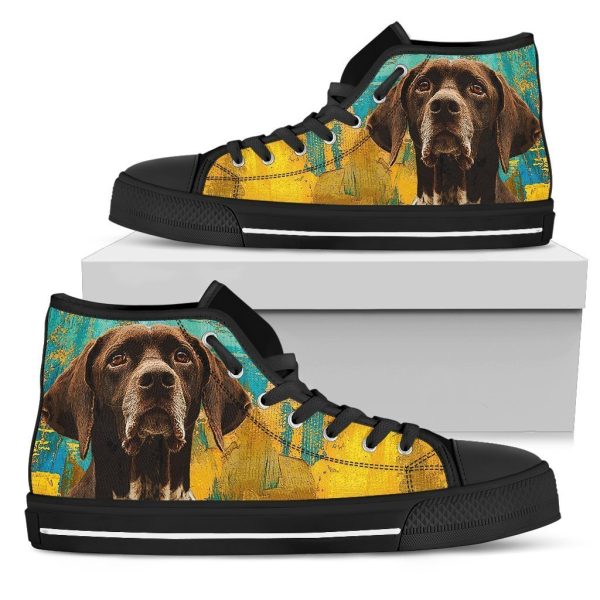 Pointer Dog Sneakers Colorful High Top Shoes
