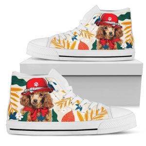 Poodle Dog Sneakers Women High Top Shoes Funny