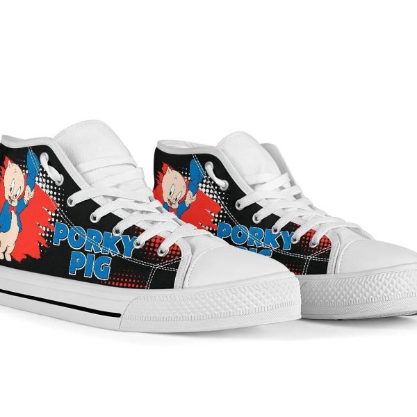 Porky Pig High Top Shoes Looney Tunes Fan