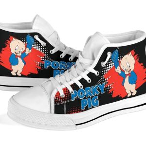 Porky Pig High Top Shoes Looney Tunes Fan