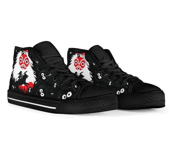 Princess Mononoke Sneakers Ghibli High Top Shoes Custom