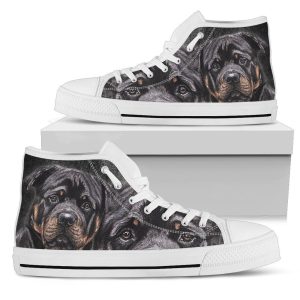 Rottweiler Face Shoes High Top For Women Lover