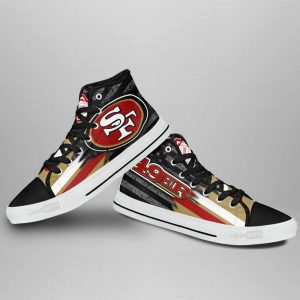 San Francisco 49Ers High Top Shoes Custom American Flag Sneakers