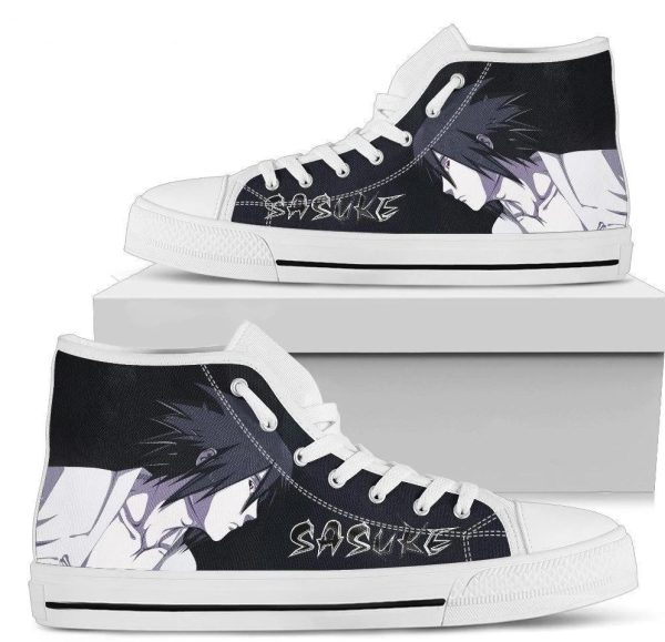 Sasuke Naruto Anime High Top Shoes Custom Nh10