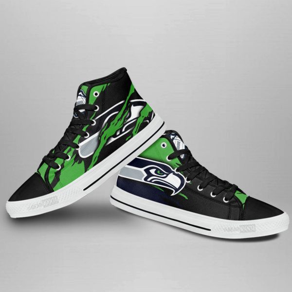 Seattle Seahawks Shoes Custom High Top Sneakers For Fans