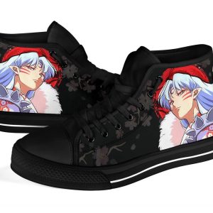 Sesshomaru Inuyasha Sneakers Anime High Top Shoes Custom Pt20