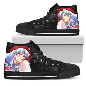 Sesshomaru Inuyasha Sneakers Anime High Top Shoes Custom PT20