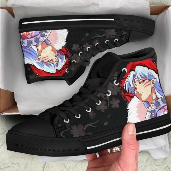 Sesshomaru Inuyasha Sneakers Anime High Top Shoes Custom Pt20