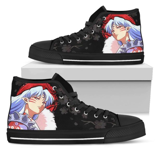 Sesshomaru Inuyasha Sneakers Anime High Top Shoes Custom Pt20