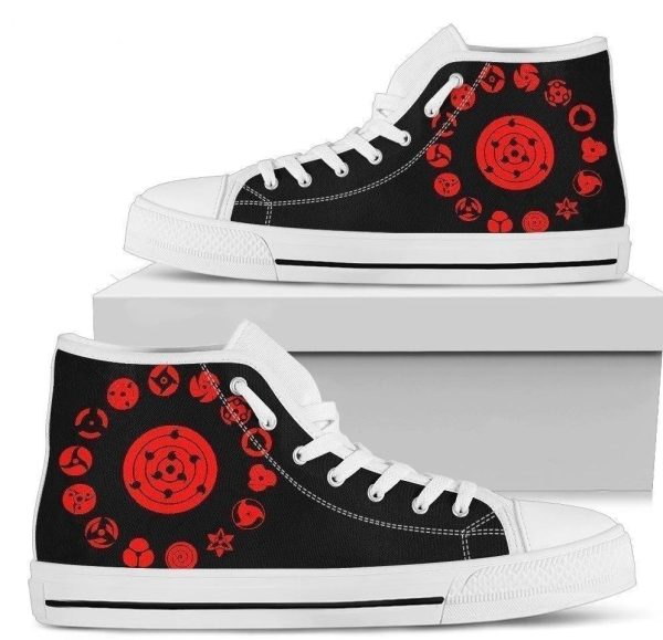 Sharingan Eyes Naruto High Top Shoes Custom Nh10