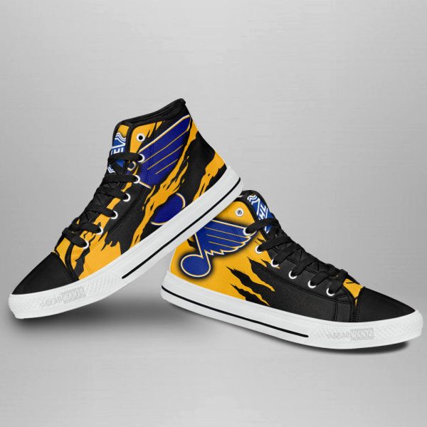 St. Louis Blues Shoes Custom High Top Sneakers For Fans