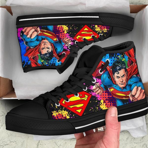 Superman Comic High Top Shoes Custom Idea