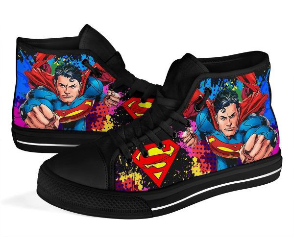 Superman Comic High Top Shoes Custom Idea