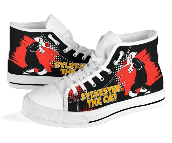 Sylvester The Cat High Top Shoes Looney Tunes Fan