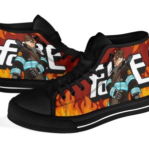 Takehisa Hinawa Fire Force Sneakers Anime High Top Shoes Fan Pt20