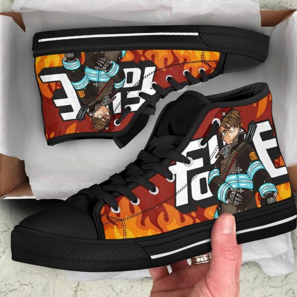 Takehisa Hinawa Fire Force Sneakers Anime High Top Shoes Fan Pt20