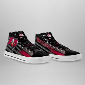 Tampa Bay Buccaneers High Top Shoes Custom American Flag Sneakers