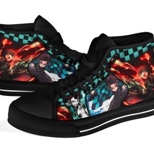 Tanjiro High Top Shoes Custom Demon Slayer Anime Sneakers
