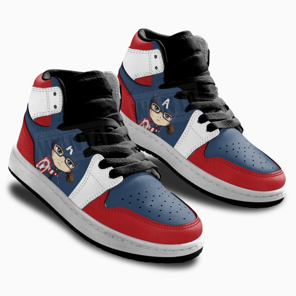 captain america superhero kid sneakers custom for kidsprclo Gearsnkrs