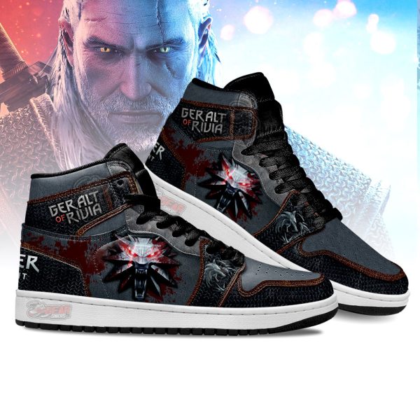 geralt of rivia symbol the witcher j1 shoes custom for fans sneakers mn14rflzk Gearsnkrs