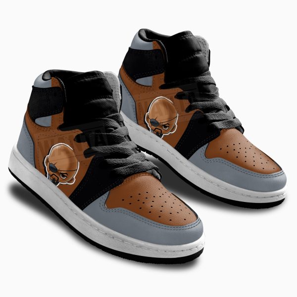 nick fury superhero kid sneakers custom for kidscshyf Gearsnkrs