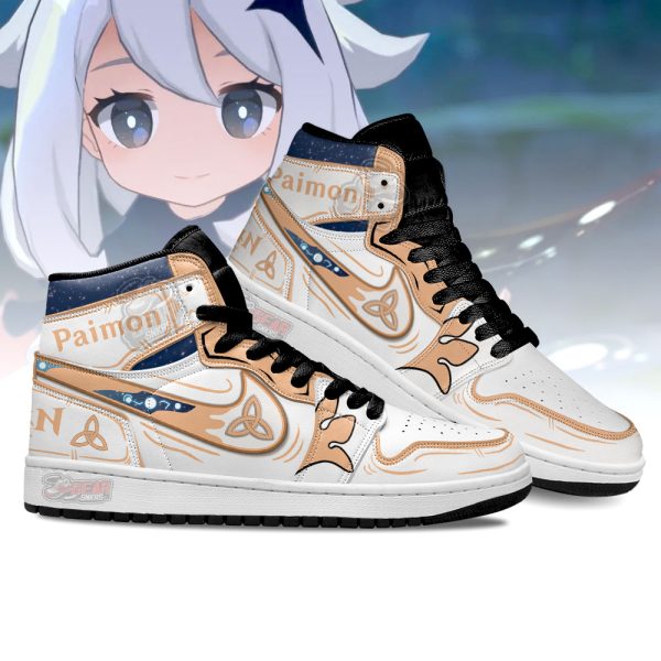 paimon swoosh genshin impact j1 shoes custom for fans sneakers Gearsnkrs