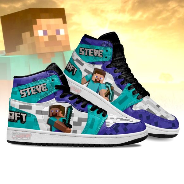 steve minecraft j1 shoes custom for fans sneakers mn1311lf3 Gearsnkrs