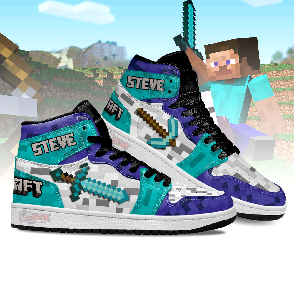 Steve Minecraft Shoes Custom For Fans Sneakers MN13 GEARSNKRS