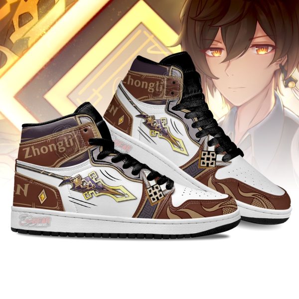 zhongli weapon genshin impact j1 shoes custom for fans sneakers mn13dhz8k Gearsnkrs