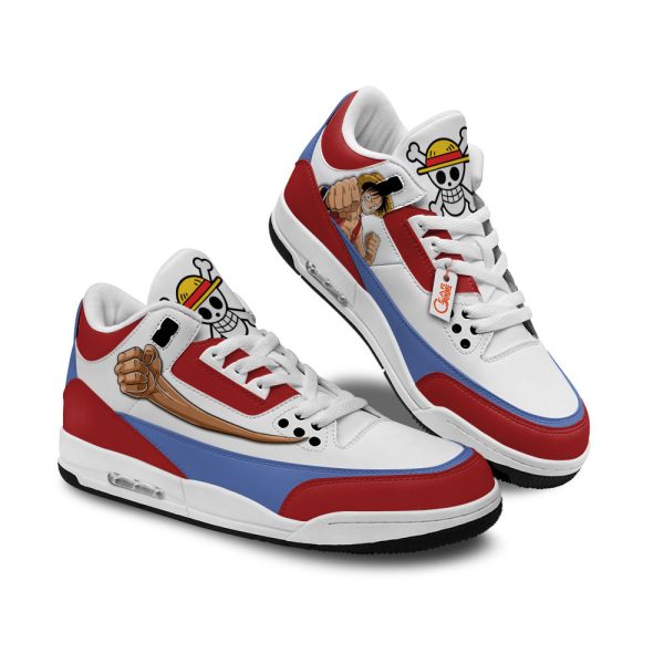 monkey d luffy air j3 sneakers custom anime hnz0k Gearsnkrs