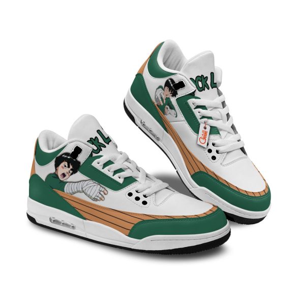 rock lee air j3 sneakers custom anime saslf Gearsnkrs