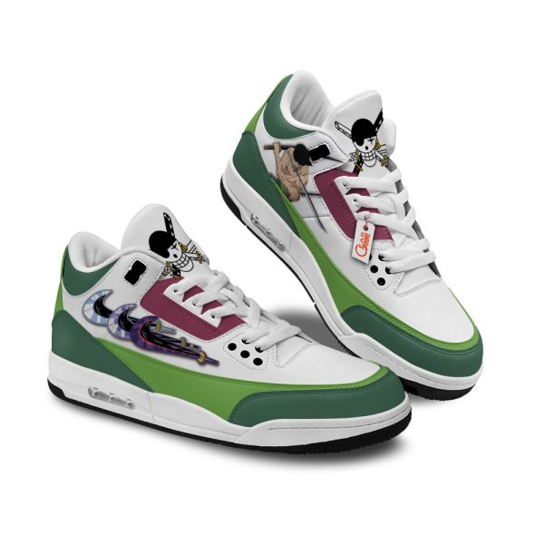 roronoa zoro air j3 sneakers custom anime udwzm Gearsnkrs