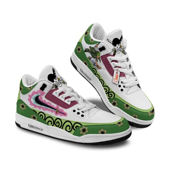 roronoa zoro wano arc air j3 sneakers custom anime 4dtpn Gearsnkrs