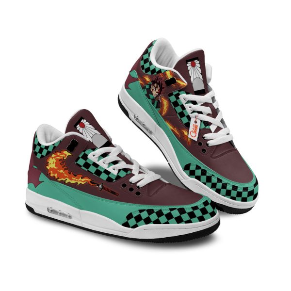 tanjro sun breathing air j3 sneakers custom anime Gearsnkrs